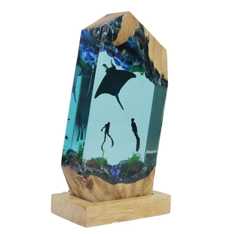 マンタ レジンテーブルランプ