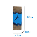 クジラとダイバー 三角レジンテーブルライト